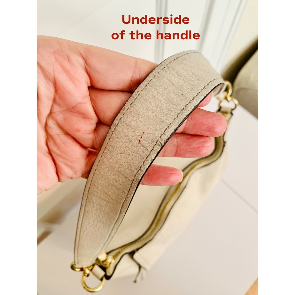 Coach Marlon Shoulder Hobo Handbag In Chalk White Pebbled Leather F79994 $325 - Picture 16 of 16